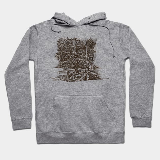 Bigfoot sighting Hoodie by Jonesntees